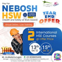 Enroll NEBOSH HSW Course in Chennai